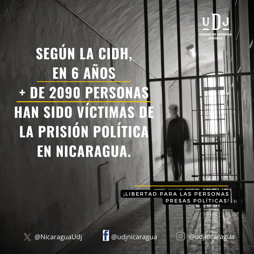 🚨 🇳🇮Desde 2018, +2090 nicaragüenses han sido privados de su libertad por expresar sus ideas, participar en actividades políticas y/o manifestarse en contra del régimen 📢Al 15 de abril de 2024 son 138 personas presas políticas ✊Demandamos su libertad inmediata ¡YA! @reporteni