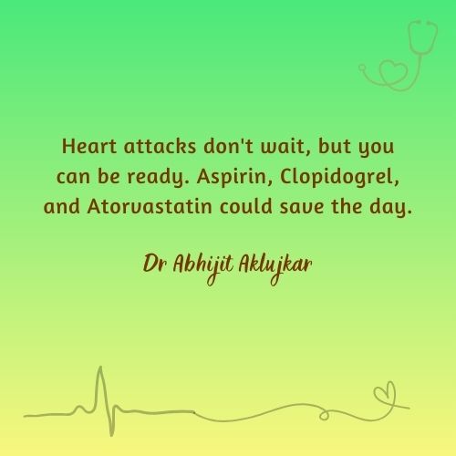 As a cardiologist, I emphasize the importance of prompt medication during a heart attack. The initial hour is pivotal; swift administration of Disprin, Clopidogrel, and Atorvastatin can break down clots and save lives. #disprin #clopidogrel #clopidogrel75 #atorvastatina40mg