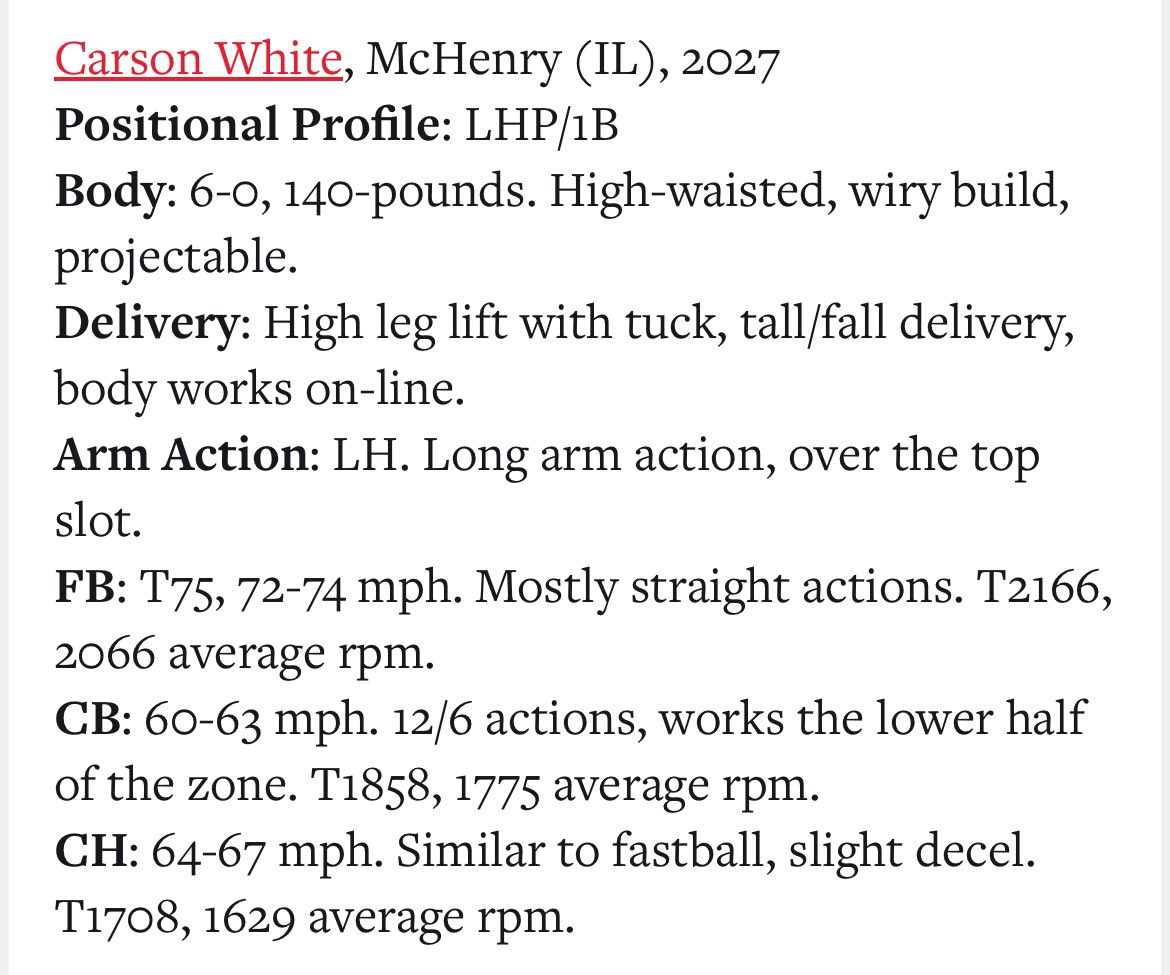 Thank you <a href="/PrepBaseballIL/">Prep Baseball Illinois</a> for the feedback on my pitching at the McHenry Preseason ID. <a href="/mchenrybaseball/">McHenry Baseball</a> <a href="/Citius15uW/">Citius15uWhite</a> <a href="/CitiusI/">CITIUS ILLINOIS BASEBALL</a>