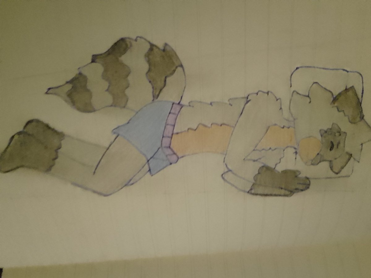 Rontstart's tweet image. A dormir 
#furryaiart 
#furryfandom 
#furries