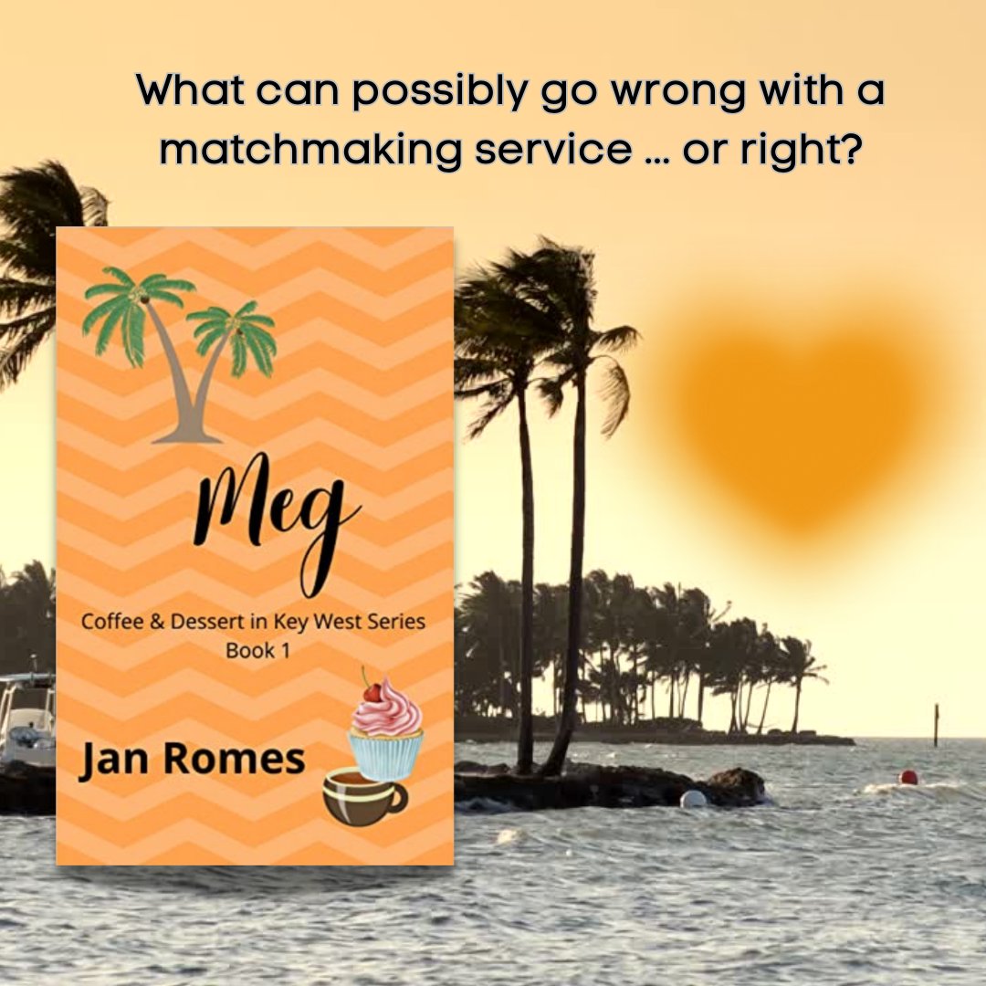 Something more than coffee is brewing for Meg when she checks out Coffee & Dessert's matchmaking service. ☕️🍰💕 #Romance #humor #KeyWest #KindleUnlimited #99cents ♥️ tinyurl.com/3d8edjnp 📙 🌴 @JanRomes