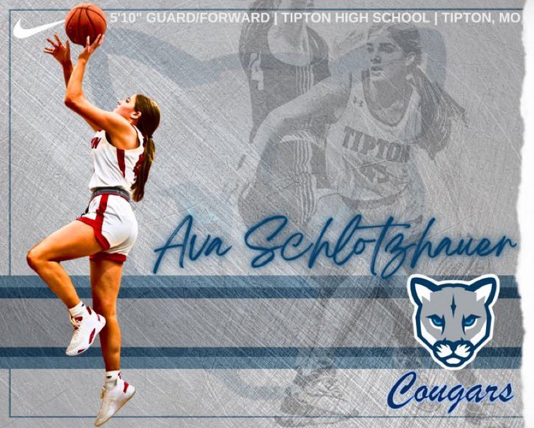 Ava Schlotzhauer returns for her 3rd summer w/Mid Mo Cougars. Ava is coming off an incredible season helping to lead Tipton to 3rd place finish earning All-Conf, All-Dist, All-State, & KMZU Dream Team POY! Ava is ready for a big summer & will continue to collect college offers!