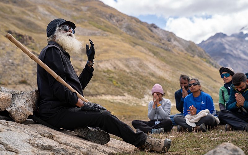 Human beings are thinking too much of themselves. We are just a small part of what is happening here. #SadhguruQuotes