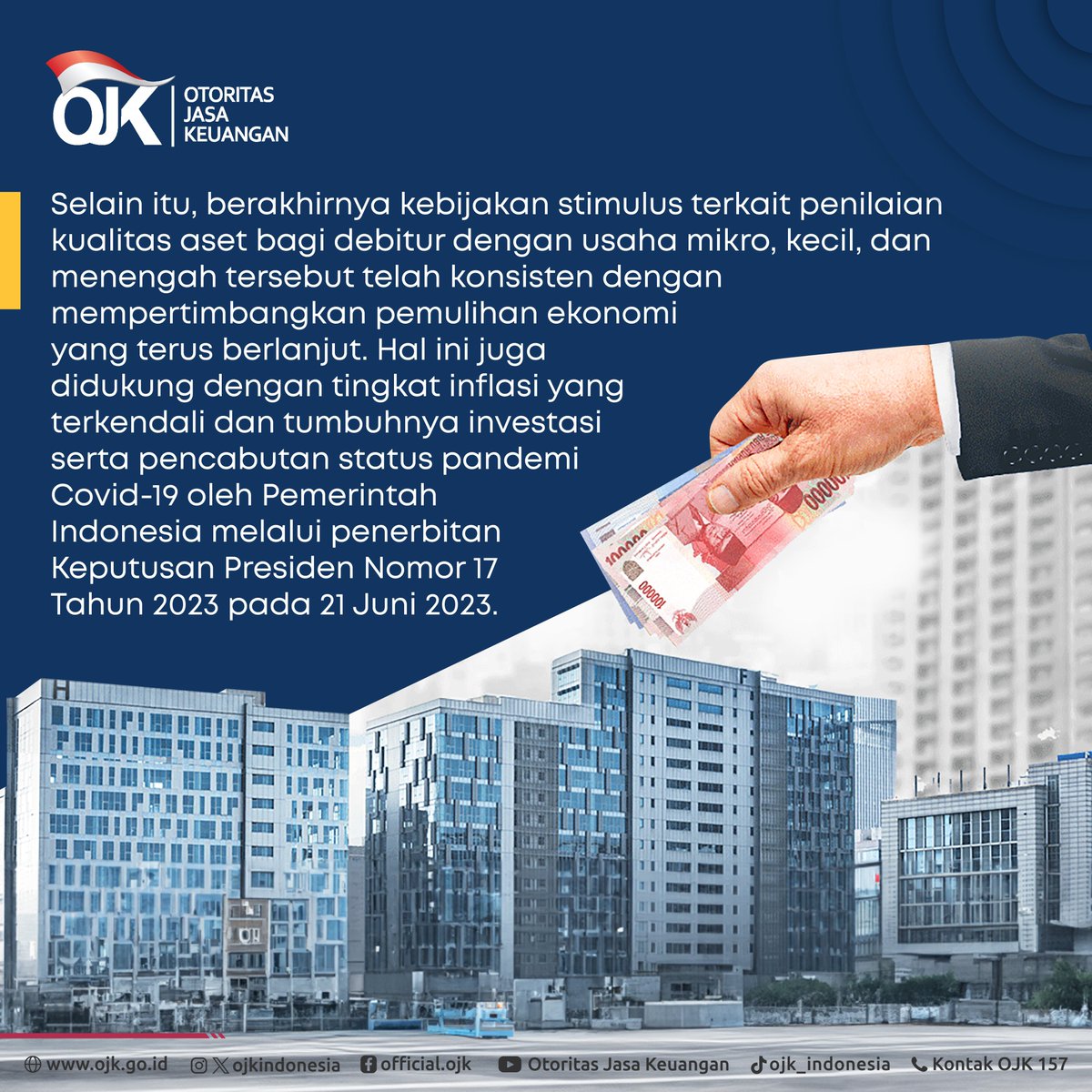 ojkindonesia's tweet image. Seperti apa perkembangan sektor PVML saat ini? Simak di postingan ini 👇

#OJKIndonesia #Keuangan #PVML #Restrukturisasi #KebijakanStimulus #Proaktif #Kolaboratif