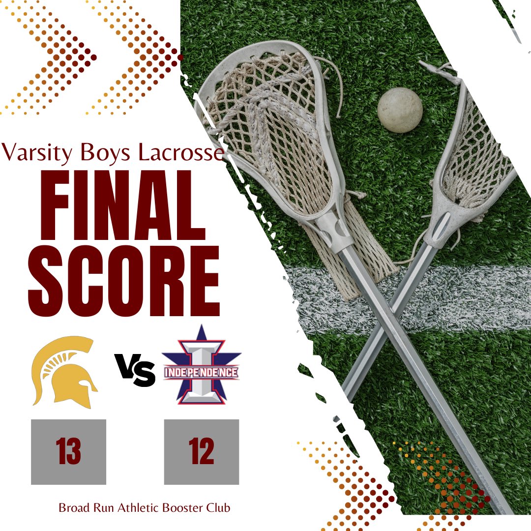 In a back & forth dogfight, @BRHSBOYSLAX team came out on top, defeating a tough Independence team. The offense shared the scoring & Jackson Baker anchored the defense. The 8-1 team next faces Stone Bridge on Tuesday, 4/23, also their Senior Night. @BroadRunSports @LoCoSports