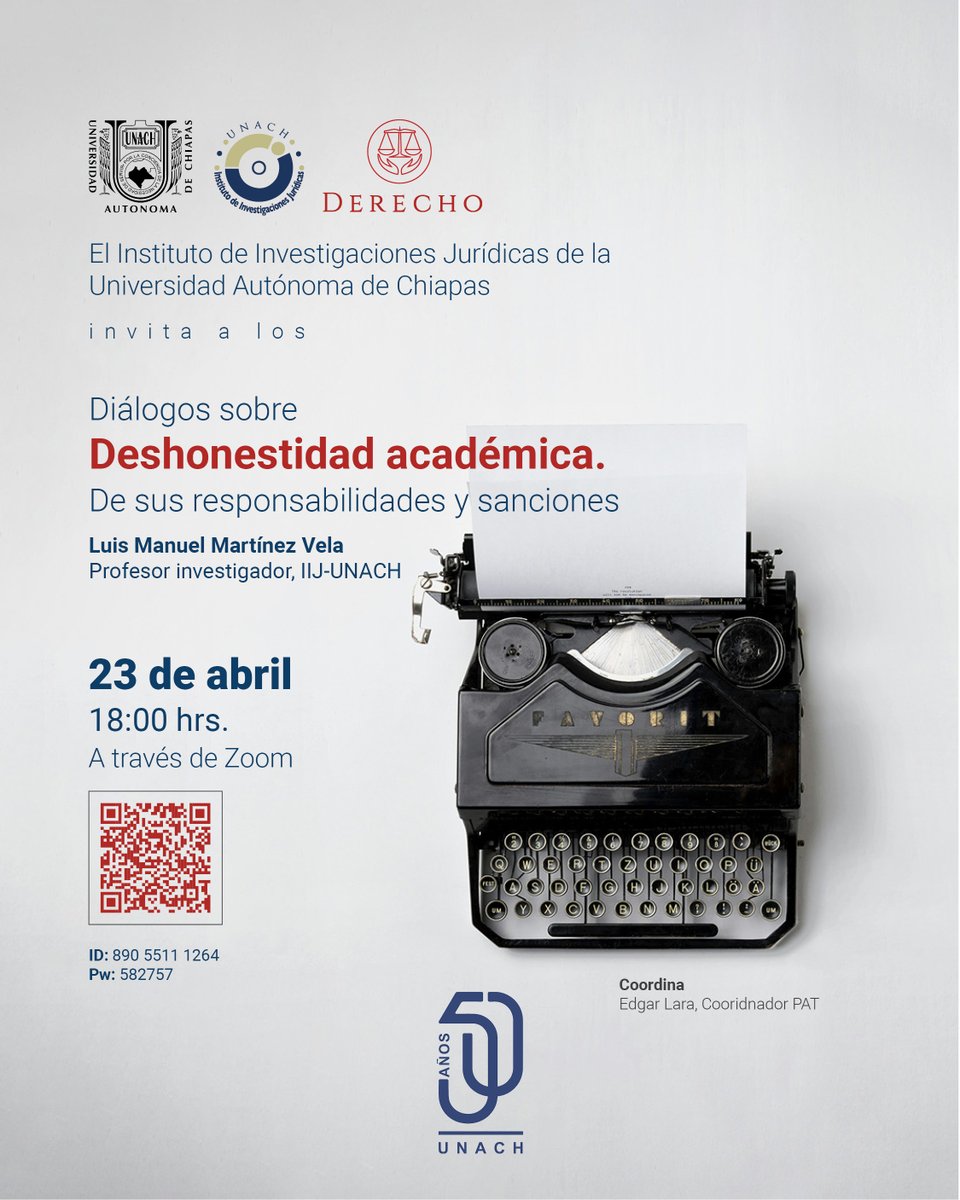 IIJ_UNACH's tweet photo. #LED_UNACH | Llevaremos a cabo la primera edición de "Diálogos sobre", una iniciativa para orientar de manera oportuna a nuestros/as estudiantes sobre diversos temas relacionados con su desarrollo personal y profesional. Acompáñanos desde Zoom.

☑ID: 890 5511 1264
☑Pw: 582757 https://t.co/jqTzHw4QwE