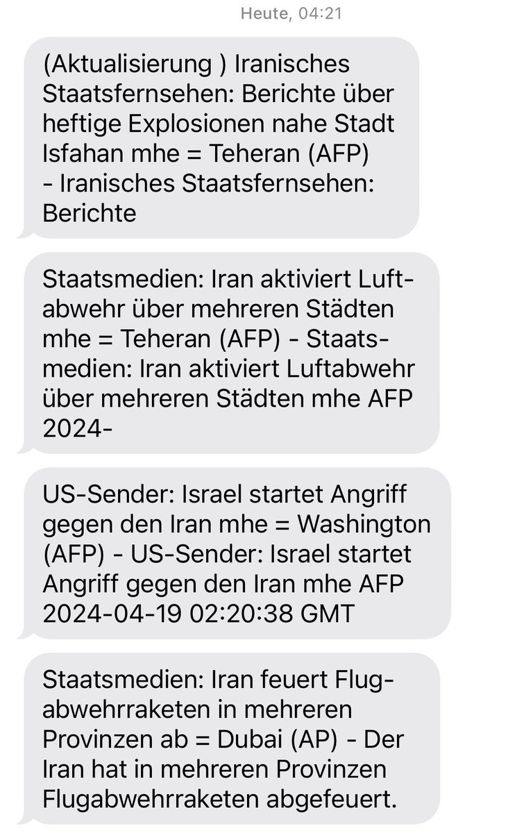 Israel greift jetzt offensichtlich Ziele im Iran an.