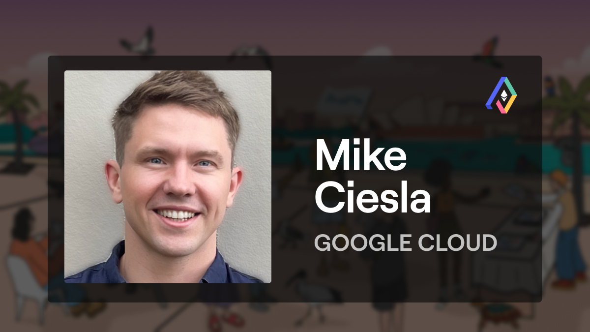 Mike Ciesla, Web3 & Fintech @googlecloud, will be speaking at Pragma Sydney! Discover Mike's exclusive insights for Ethereum builders at The View by Sydney on May 2nd 🇦🇺 🌏 Get your tickets now 🎫 ethglobal.com/events/pragma-…