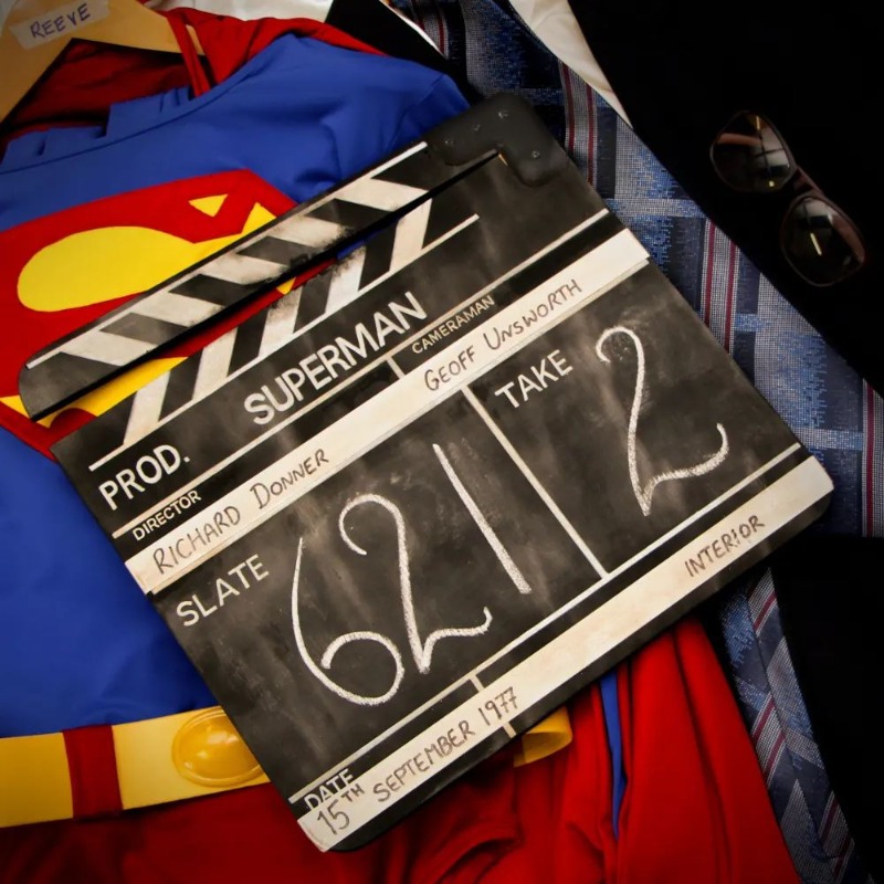 MagnoliClothier's tweet photo. "I'm here to fight for truth, and justice, and the American way."
Our replica clapperboard and Metropolis tie on this 86 years since Superman's first appearance.
#superman #clarkkent #replicapropmaker https://t.co/u05Z5vJf20