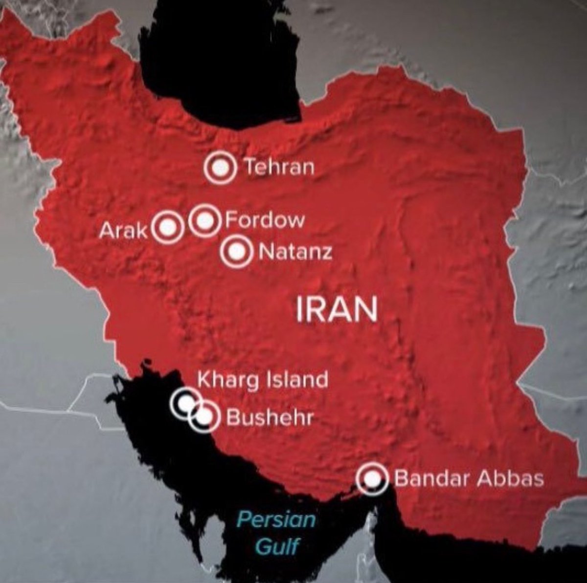 Israel 🇮🇱 dispara misiles sobre 7 ciudades en Irán 🇮🇷 Teherán Fordow Arak Natanz Kharg Island Bushehr Bandar Abbas