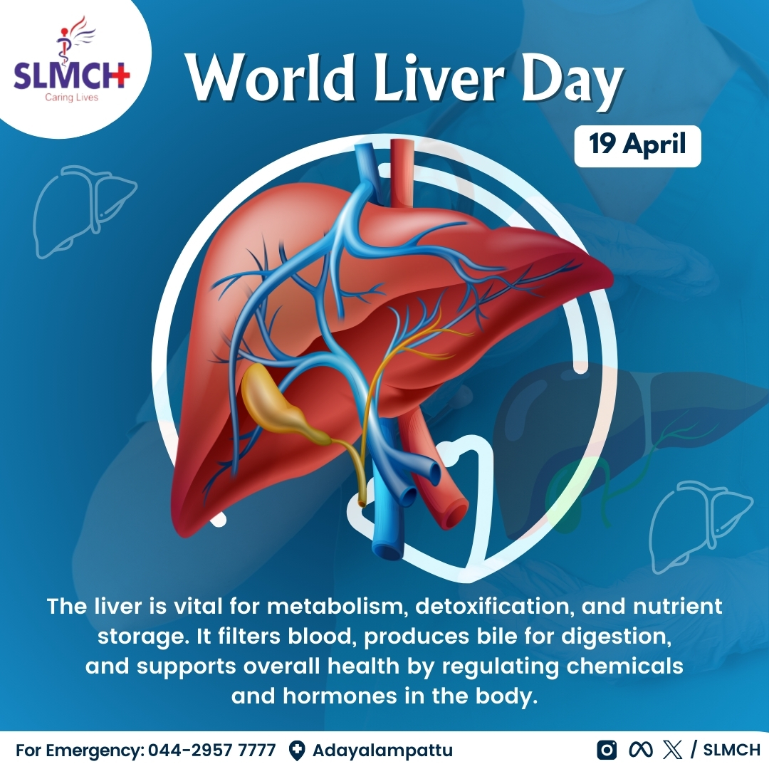 World Liver Day April 19.

Check out our blog for more information:
blog.slmch.ac.in/2024/04/18/wor…

#SLMCH #savinglives #DRMGR #MGRERI #medicalcollege #hospital #WorldLiverDay #LiverHealth #LiverAwareness #HealthyLiver #PreventLiverDisease #LiverCare #HepatitisPrevention