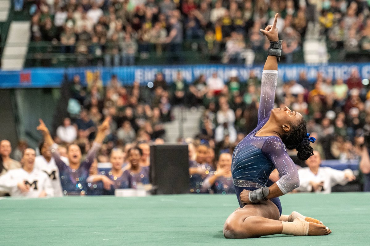 Gabby Wilson is the absolute queen of the floor. She finishes her career with a 9.9125. #GoBlue 〽️