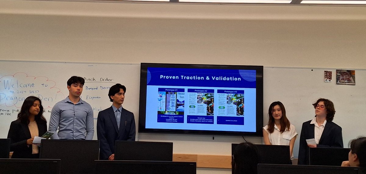 mrvchan's tweet photo. A pleasure to serve as a guest  judge in @BNSS Ms. Tao's Entrepreneurship 12 class Dragon's Den Competition.  Terrific presentations with lots of innovative ideas!  #bnssadst https://t.co/7Cq1v4Jp5p