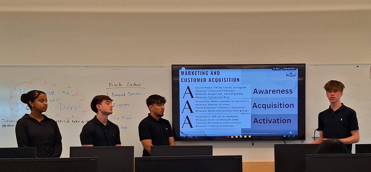 A pleasure to serve as a guest judge in @BNSS Ms. Tao's Entrepreneurship 12 class Dragon's Den Competition. Terrific presentations with lots of innovative ideas! #bnssadst