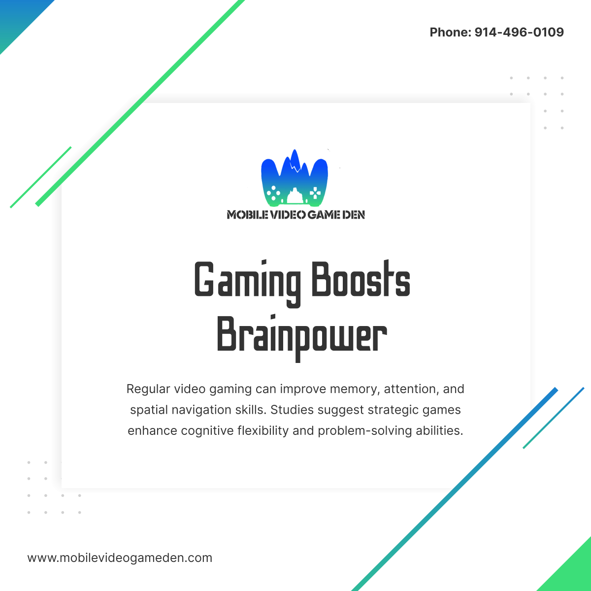 mobilevideogmdn's tweet photo. Have you ever thought that gaming could make you smarter? Dive into how video games are not just about fun but also about sharpening your mind and boosting brainpower. 

#NewRochelleNY #VideoGameEntertainment #BrainBoosters https://t.co/JY6gFdLqTe