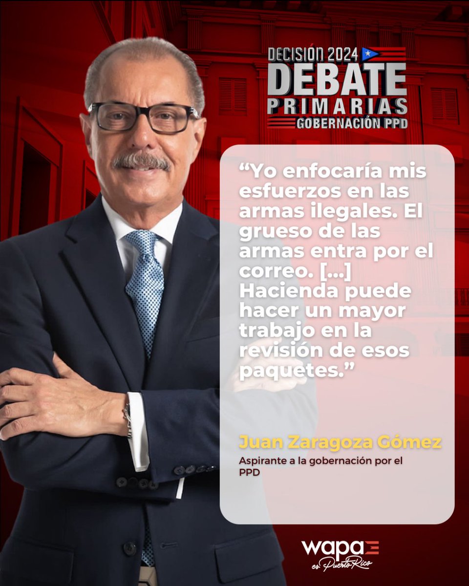NoticentroWAPA's tweet photo. #Decisión2024 | Juan Zaragoza Gómez sobre la seguridad durante el #DebatePPD https://t.co/dpY8M3hnOX