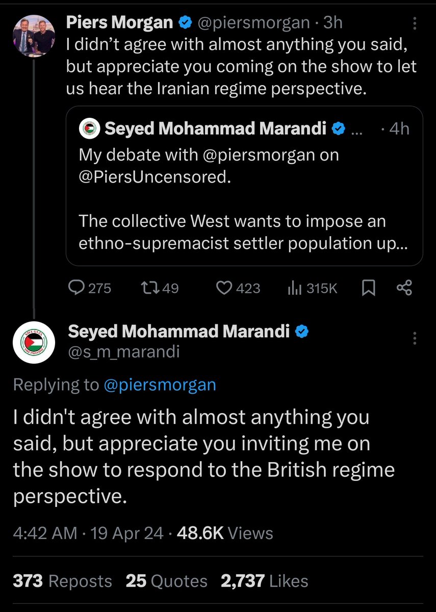 Piers Morgan destroyed by @s_m_marandi