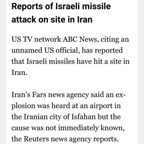 This must not become our next war beside the US. Australia must condemn all attacks by both Israel and Iran and clearly state it will not participate in any conflict other than to work to de-escalate. At a minimum that means a comprehensive arms embargo on all sides. Now.