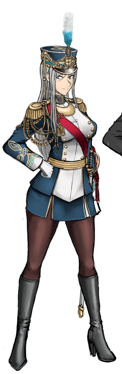 Old drawing but I always found doing the little details on military uniforms to be really fun. There's a lot of little accessories that can make them unique. Though when I do get around to actually standardizing these designs I'll have a proper rank insignia, collars and cuffs.