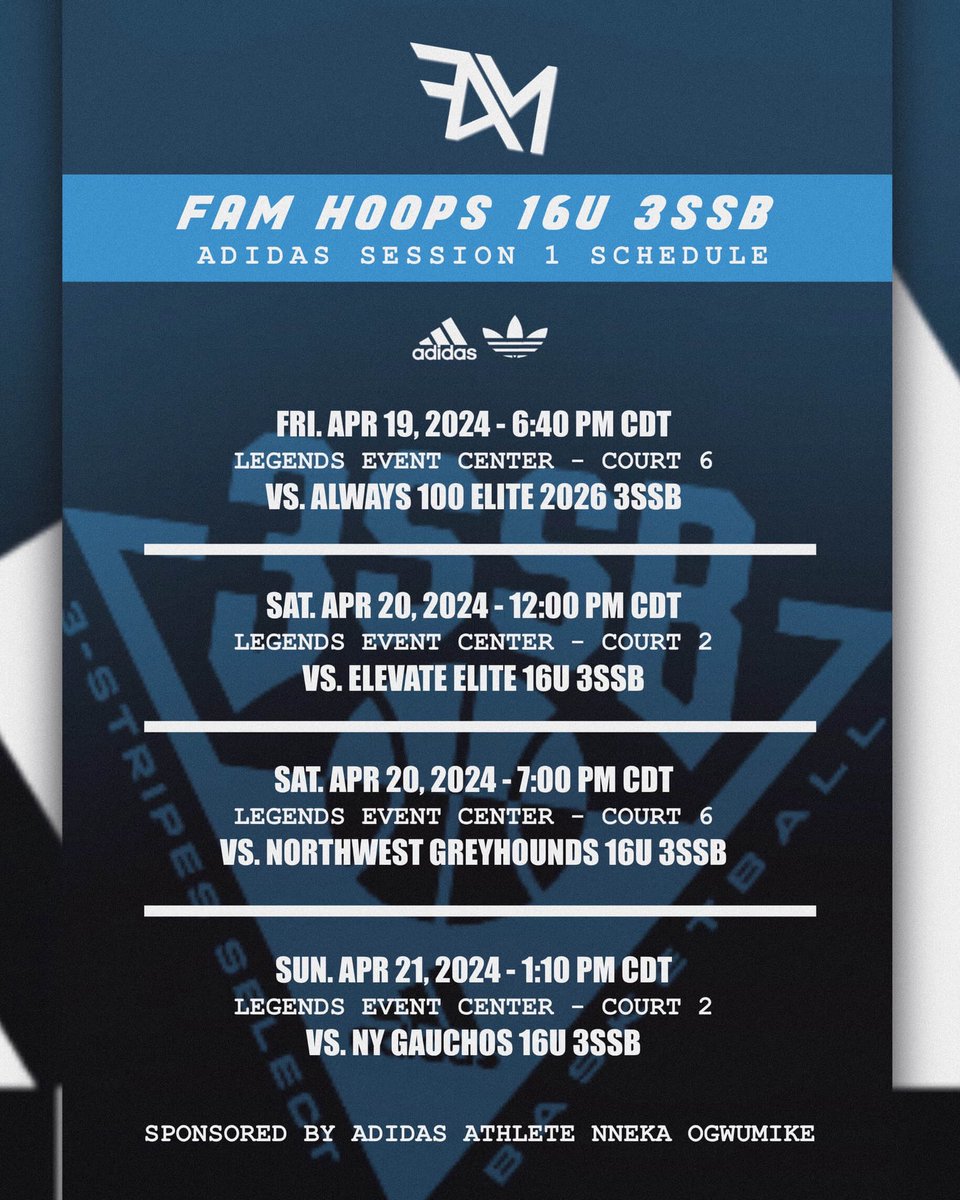 Excited for my Adidas session this weekend with @FAMhoopsGBB! #theFAMway #3SSBG