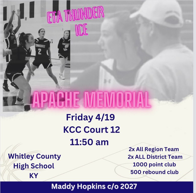 Madisyn Hopkins (@maddyhop32) on Twitter photo APACHE MEMORIAL 📍knoxville tn
@ETAThunder <a href="/riseupsports1/">Rise Up Sports Media</a> <a href="/PGHKentucky/">Prep Girls Hoops Kentucky</a> <a href="/CoachVez4/">Vez Smith</a> <a href="/alyxwhite_/">Alyx White</a> APACHE MEMORIAL 📍knoxville tn
@ETAThunder <a href="/riseupsports1/">Rise Up Sports Media</a> <a href="/PGHKentucky/">Prep Girls Hoops Kentucky</a> <a href="/CoachVez4/">Vez Smith</a> <a href="/alyxwhite_/">Alyx White</a>