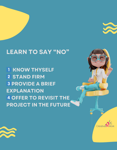 jayce_tham's tweet photo. One of the most important #skills in life is learning how to say no, and this is especially true for freelancers! While uncomfortable and challenging at times, refusing work is essential in maintaining healthy boundaries and keeping up a professional reputation. https://t.co/poDHC26fQW