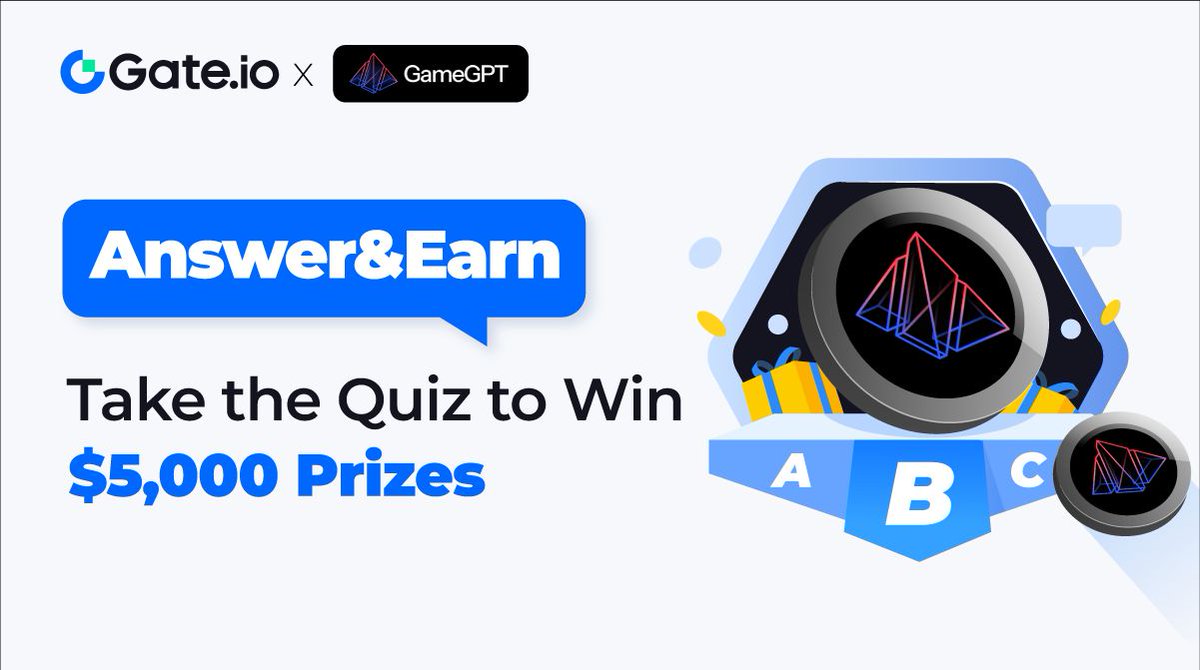 💸Explore Brand New Answer&Earn! 1️⃣Take the Quiz on @Gamegptofficial 2️⃣Join Lucky Draw: Share Fancy $5,000 $DUEL Prizes 🎁Answer Right, Win Bright: gate.io/activities/ans… Detail: gate.io/article/36033 #Answer2Earn