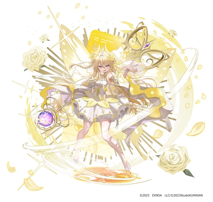 この度DMMGAMESクリエイティブチームくまさんから出ているティンクルスターナイツ[黄昏の姫君]クラウディア《黄昏》を担当させていただきました!良かったら遊んでください! #クルスタ #ティンクルスターナイツ 