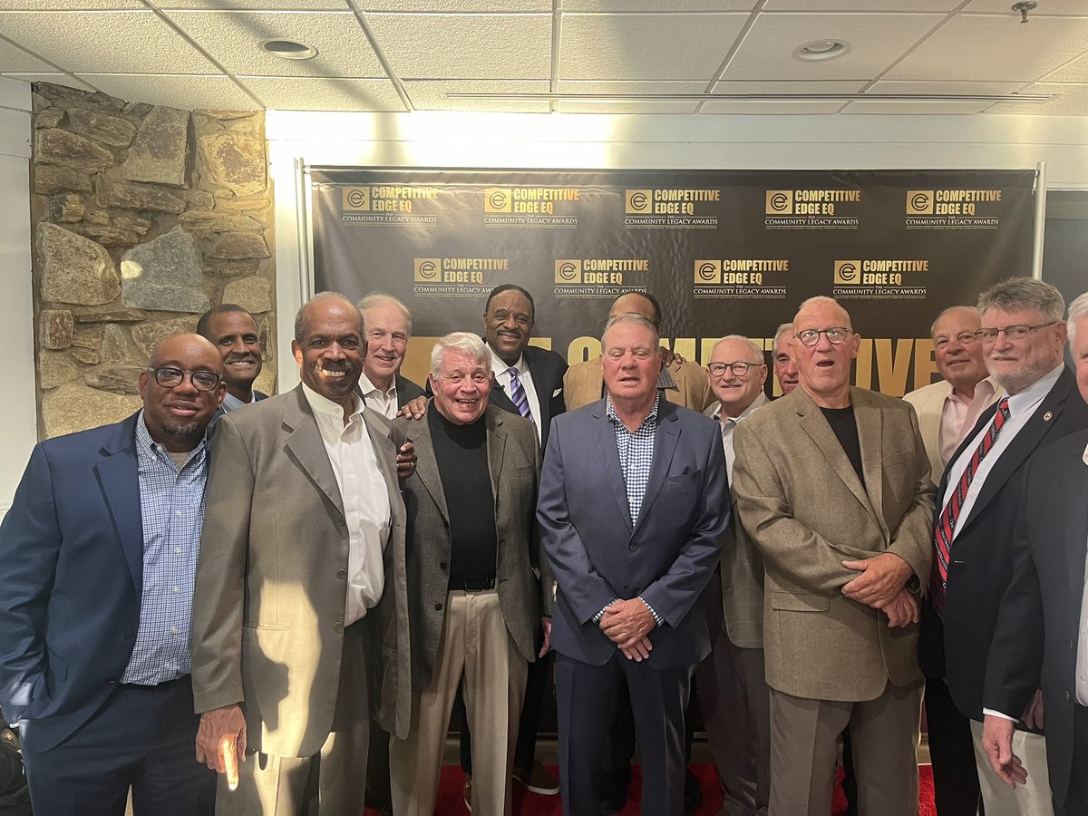 DeMathaCatholic's tweet image. James Brown &apos;69 was honored tonight at Woodmore CC.  The event was &quot;Competitive Edge EQ - The Community Legacy Awards.&quot;  A number of Stags on hand including several of his classmates and teammates.  The brotherhood of DeMatha!