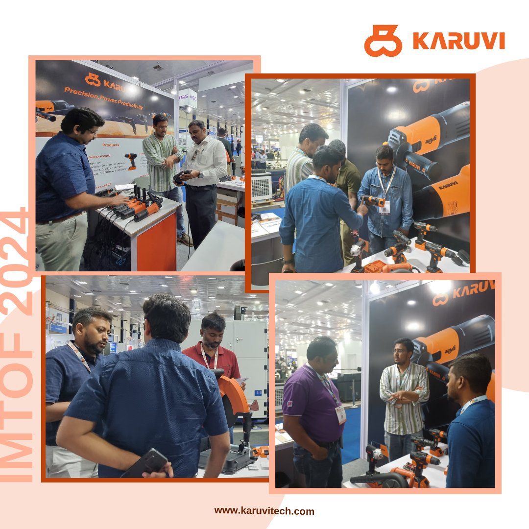 Karuvi at IMTOF 2024! Find us at B69 | Chennai Trade Centre | 20, 21, 22 Apr 2024.

bit.ly/karuvi_website

#Karuvi #IMTOF2024 #MultiTool #PowerTool #Driller #AngleGrinder #RotaryHammer #Saw #Innovation