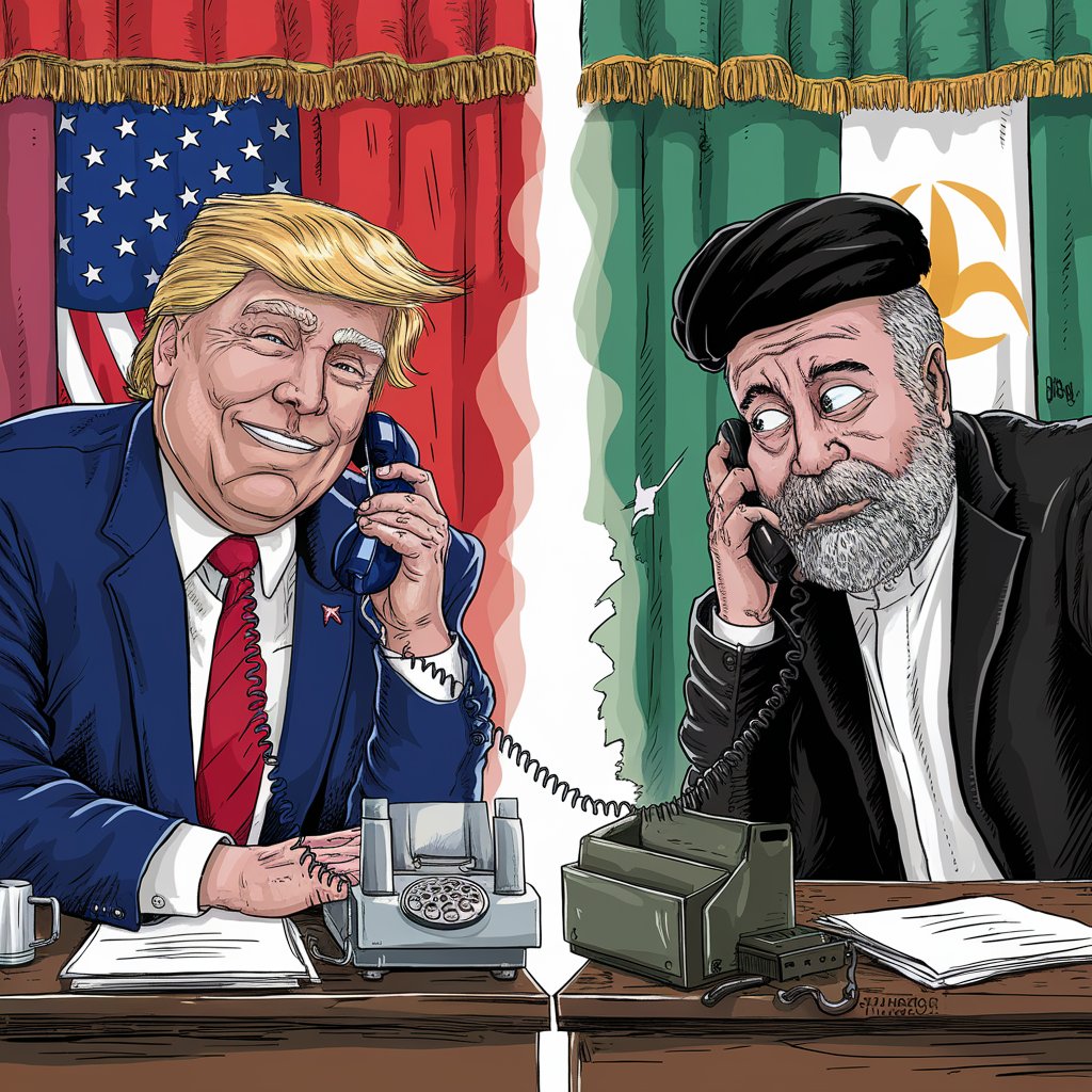 Khamenei calls Trump and says: 
'I had a dream.'
'What was your dream?' asks Trump.
'New York was in ruins and flames, with Iranian flags flying above.'
Trump replies:
'That's funny, I also had a dream last night. Tehran was beautiful and prosperous, happy people were partying in…