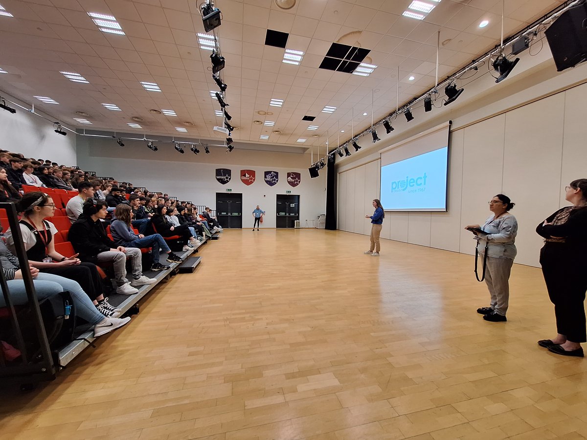 We had the brilliant @ProjectTrustUK in assembly today delivering an inspiring talk to students about gap year possibilities in fundraising, travelling and volunteering!