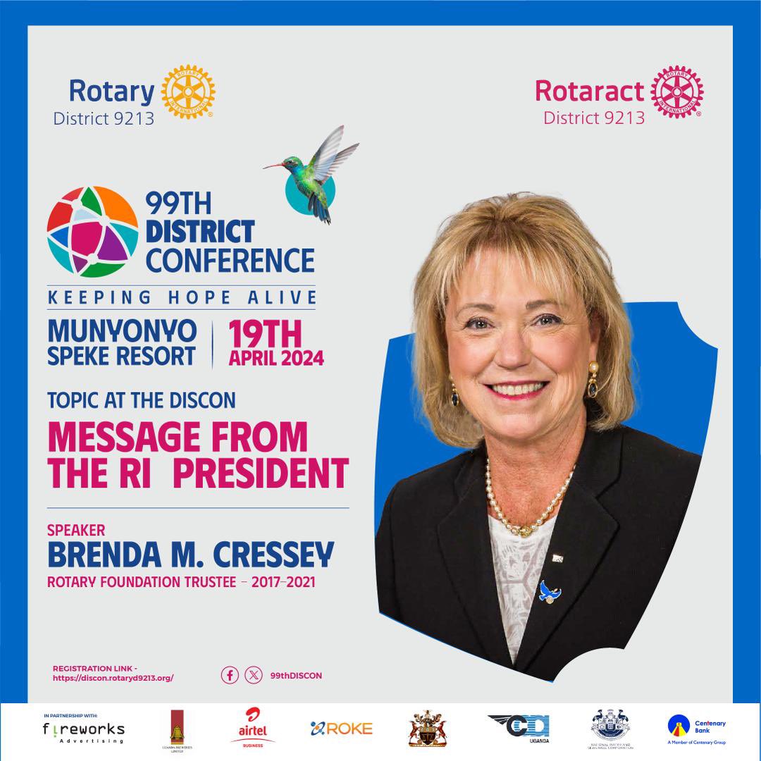 The @Rotary International President Personal Representative Brenda Cressey while at the #99ThDISCON has made a donation of $250,000 to @rotaryd9213 in perpetuity. Viva La Rotary!! #TheRotaryFoundation