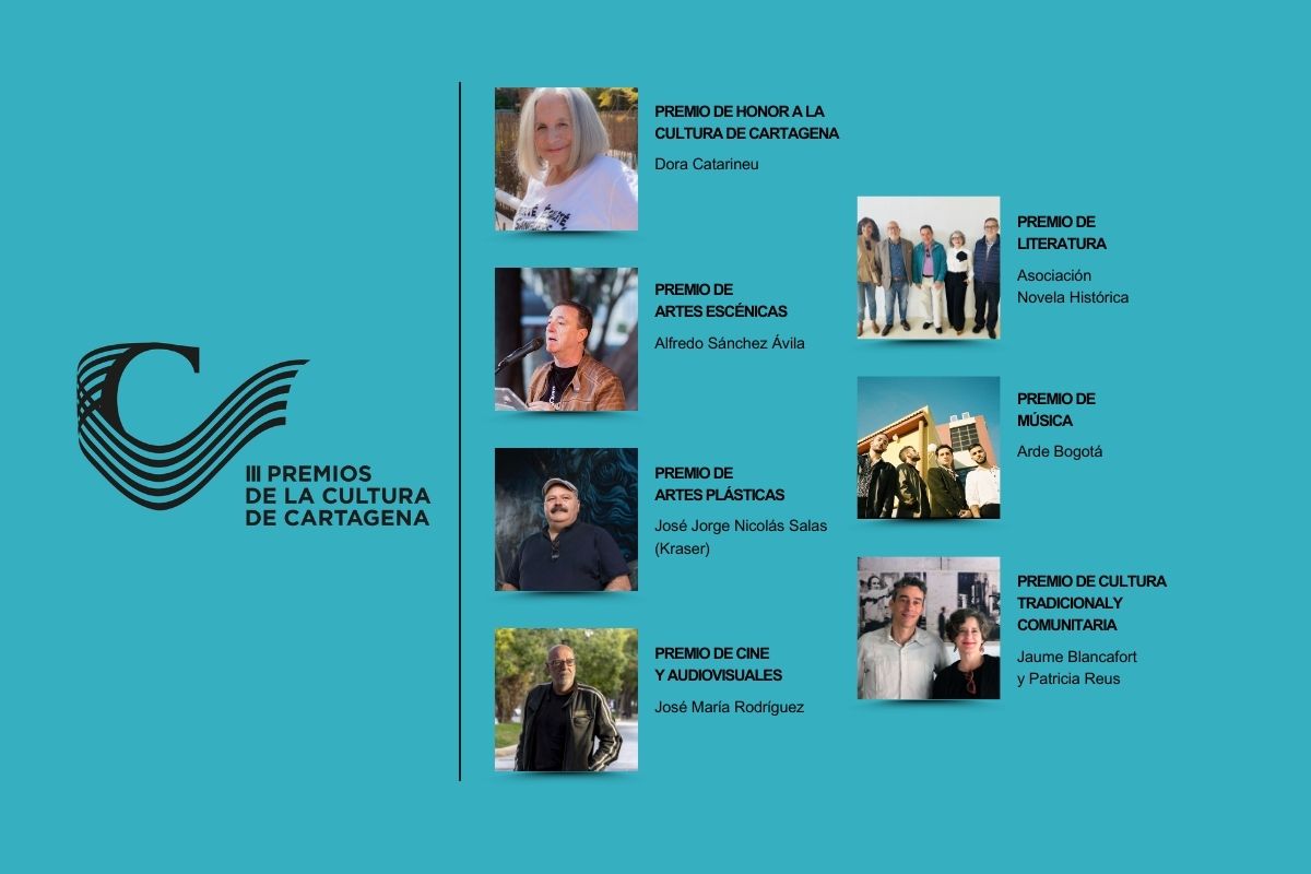 🔴Sigue la gala de los III Premios de la Cultura de #Cartagena en directo desde las 20:30 h. en YouTube: youtube.com/watch?v=2-qkp7… 👏Enhorabuena a @krasertres, José María Rodríguez, Semana de la Novela Histórica, @arde_bogota, Jaume Blancafort, Patricia Reus y Dora Catarineu.