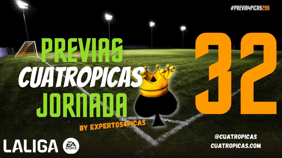 🌟🌟🌟
Tras la resaca Europea 😭😀toca el sprint final💪, ya está aquí la Previa de la Jornada 32 🔥🔥

La mejor previa 🚦 de los mejores expertos 👨🏻‍💻👨🏻‍💻 en <a href="/cuatropicas/">Cuatro Picas ♠️</a>😍

Cronistas 📊 11 probables 🎯 Recomendados 🔝

Gana 🏆 tu liga con nuestra ayuda 🤓👇🏻

cuatropicas.com/2024/04/19/pre…