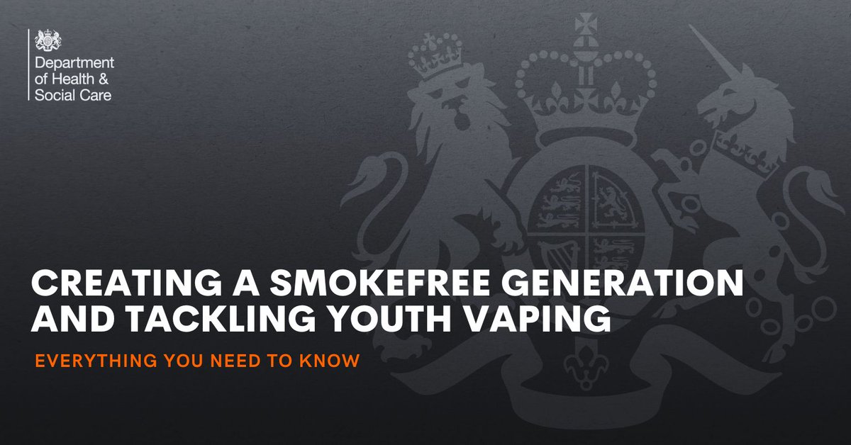 Creating a smokefree generation and tackling youth vaping: what you need to know healthmedia.blog.gov.uk/2024/01/30/cre… 💙 #NHS  #NHSnews