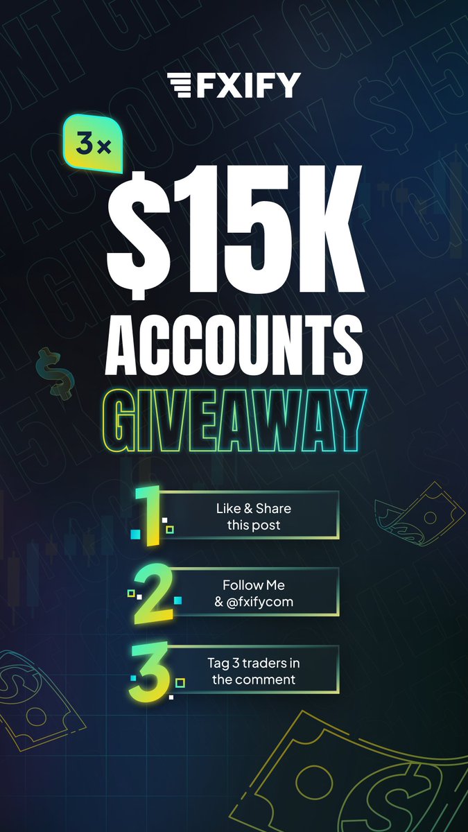 🎉 IT'S MY BIRTHDAY GIVEAWAY 🥳

3x $15,000 FXIFY CHALLENGE 
ACCOUNT  

Rules:
1. Follow @ChristianJosess, <a href="/fxifycom/">FXIFY</a> <a href="/JimFXIFY/">Jim</a>
2. Like and Retweet
3. Tag 3 friends

GOOD LUCK !