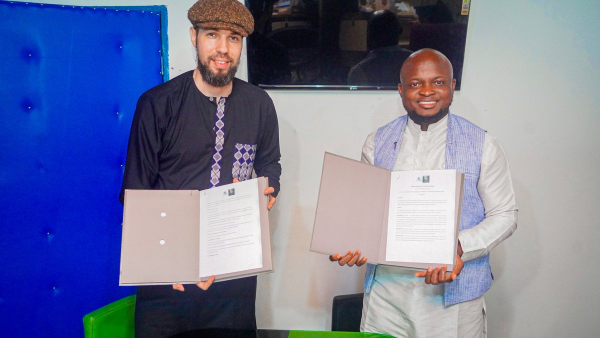 In our efforts towards promoting effective engagement of the entertainment industry in advancing the #SDG🇨🇲,our ED @achaleke1 signed an MoU with 1 of #237🇨🇲finest music bands @X_MALEYA aimed at providing support towards amplifying their efforts against #GBV. 💪@CanadaCameroon