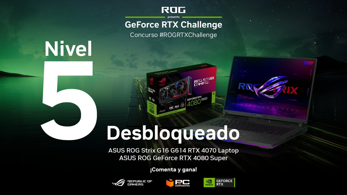 ¡HABÉIS LOGRADO EL NIVEL MÁS ALTO DE HYPE! 📈 

Nivel 5 desbloqueado: Una ROG RTX 4080 Super y un portátil G16 G614JIR con RTX 4070 se añaden a la lista de premios.

Responde con #ROGRTXChallenge para tener la oportunidad de llevarte uno de estos fantásticos premios.