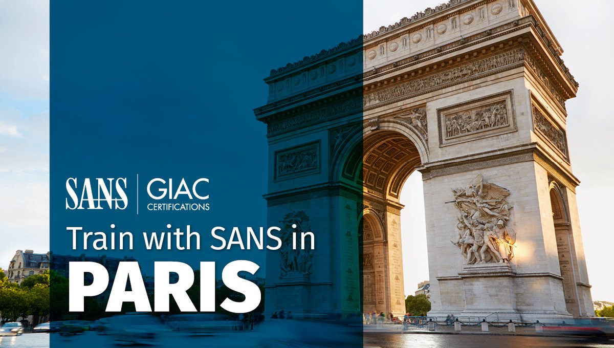 Experience a spectrum of courses in Paris 🇫🇷, ranging from new courses to revamped faves. 🔹 SANS Paris June 2024 🔹 SANS Paris September 2024 🔹 SANS Paris November 2024 sans.org/cyber-security…