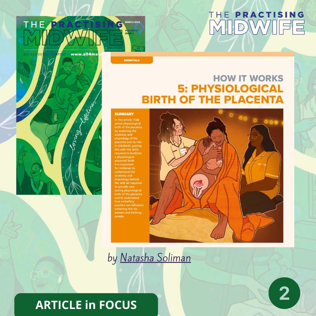 How often do you see or support a physiological third stage? In @TPM_Journal, our How It Works series focuses on physiological birth of the placenta. Natasha Soliman, IM, explores anatomy & physiology, as well as midwifery education & workplace culture. 👉 all4maternity.com/how-it-works-5…