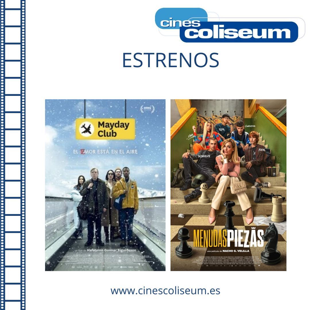 Hoy es viernes y los viernes... ESTAMOS DE ESTRENO✨⭐ 

Presentamos los estrenos de #CinesColiseum. Toda la info y tus entradas online en "cinescoliseum.es".

#Almansa #Estrenosdecine #Plandecine