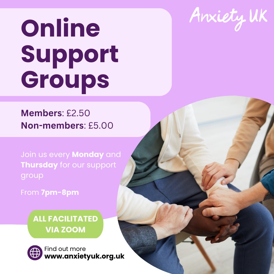 Feel supported and understood in our online anxiety support group ✨ Click the link to secure your spot: anxietyuk.org.uk/get-help/anxie… #anxietysupportgroup