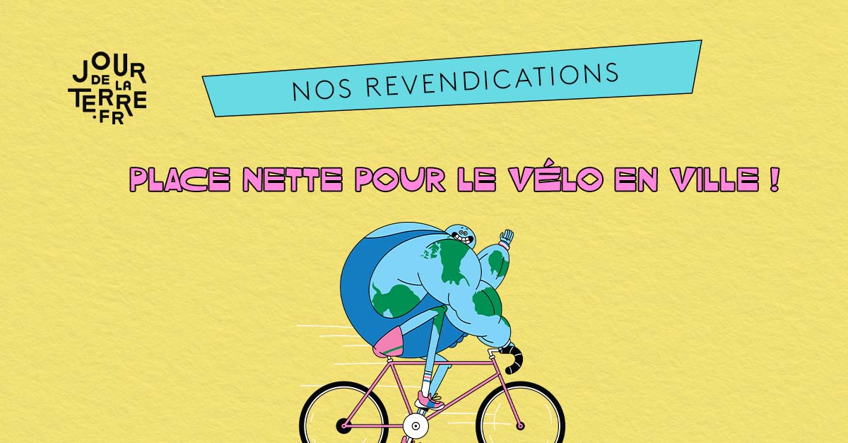 [nos #revendications] Place nette pour le #vélo en #ville ! 🚴

Pour découvrir l'intégralité de nos revendications, c'est par ici 👉 jourdelaterre.org/fr/22-avril/ca…