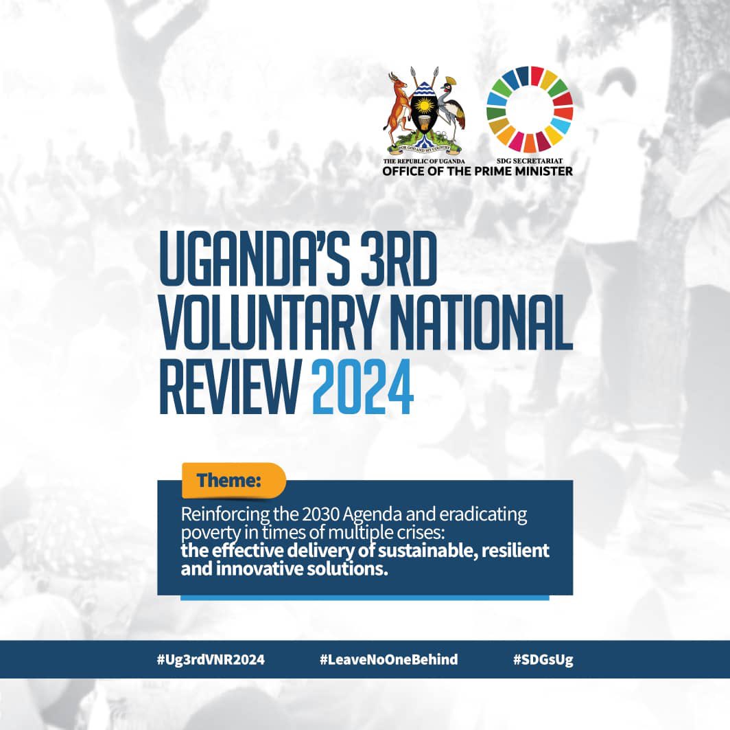 The #Ug3rdVNR2024 is mainly to showcase Uganda’s actions and initiatives that address the #LeavingNoOneBehind gaps and inclusive sustainable development. Your review is needed on this and you can give it via surl.li/shmzq