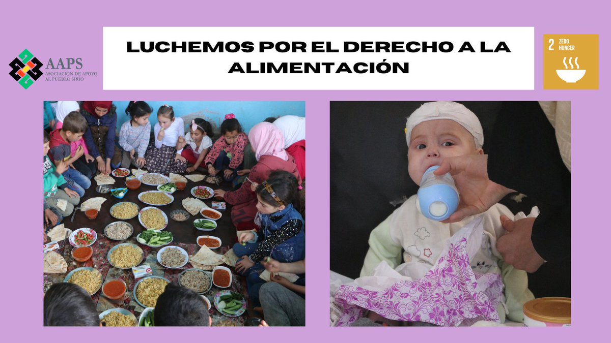 🙏🏻Luchemos por cumplir el objetivo de desarrollo sostenible número 2: Hambre cero 

💔Se estima que cerca de 800.000 niñas y niños sufren desnutrición en Siria. 

💚Necesitamos vuestra ayuda para mejorar esta situación. 

👉🏻Dona aquí: bit.ly/43gkwSi