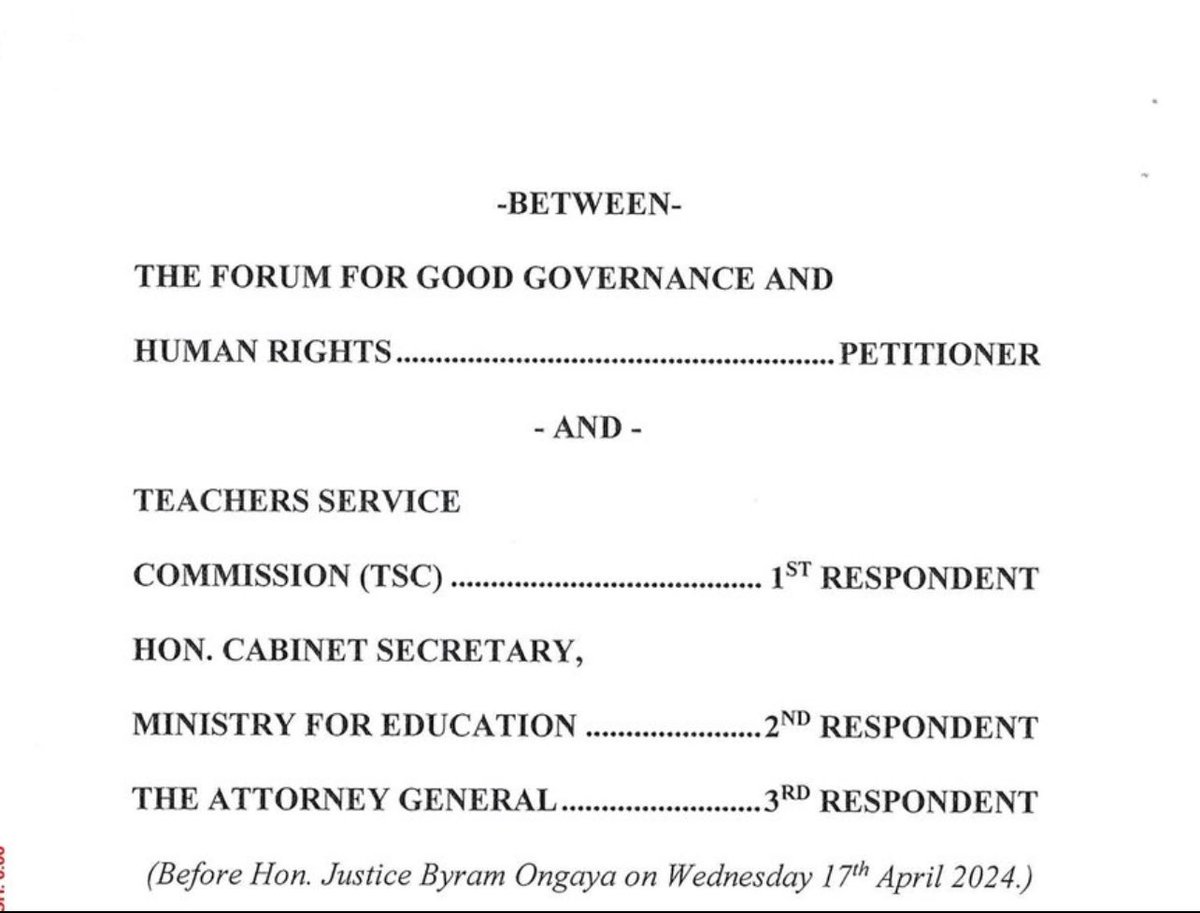 Justice Byram Ongaya has delivered a progressive and pro-workers Judgement. Firstly , TSC does not have a mandate to employ interns as teachers. Its mandate only extends to hiring qualified and registered teachers. However, it is the second finding that is; (1) An employer