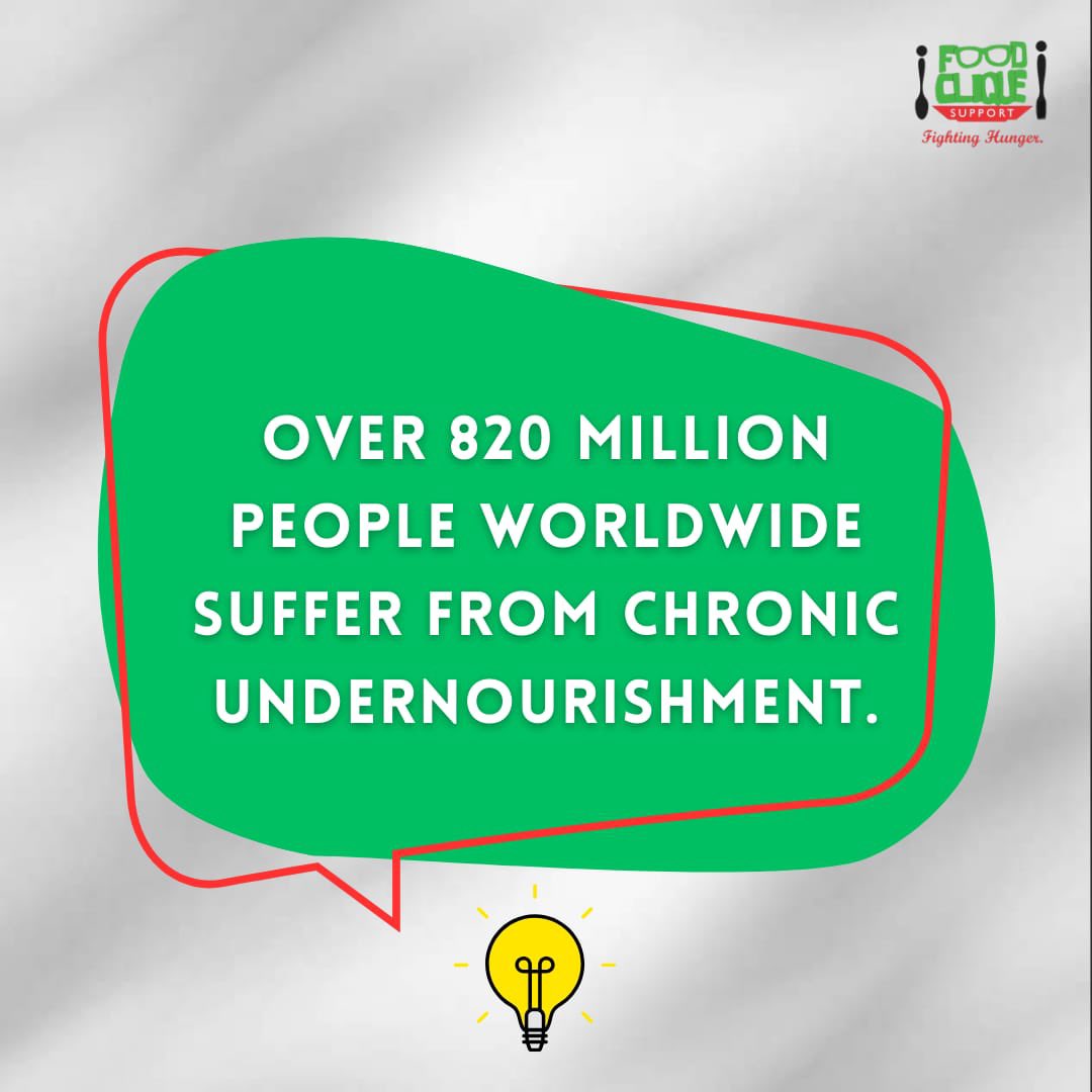 This staggering statistic reveals the harsh reality faced by millions, as undernourishment not only affects physical health but also hampers cognitive development, productivity, and overall well-being.
#foodcliquesupport #sdg2030 #zerohunger  #sdg2 
#hungerheroes #endinghunger