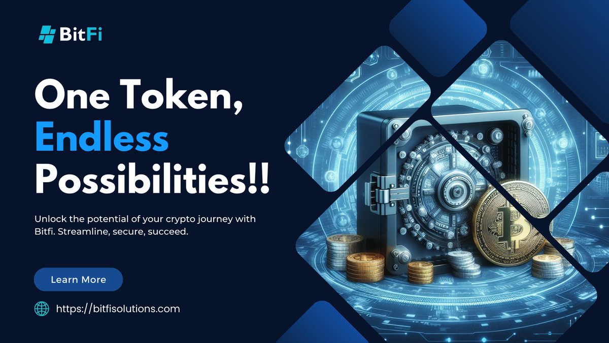 BitFisolutions's tweet image. Ride the crypto wave with confidence, guided by BitFi's experienced fund managers. Your assets, optimized for success! 🌊💼 #Crypto #Investment #BitFi #Blockchain #CryptoMarket #BTC