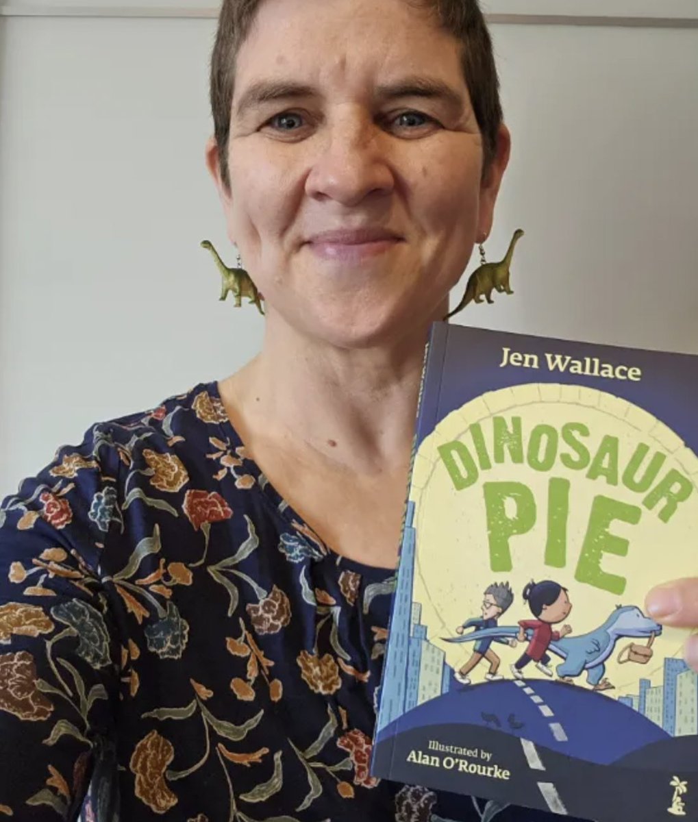 'I write all the time, it's how I process the world and how I communicate best.' Thank you @sharontwriter for interviewing @Jenscreativity on her new book #DinosaurPie, illustrated by @alanorourke! DINOSAUR PIE is out now. sharonthompson.substack.com/p/dinosaur-pie